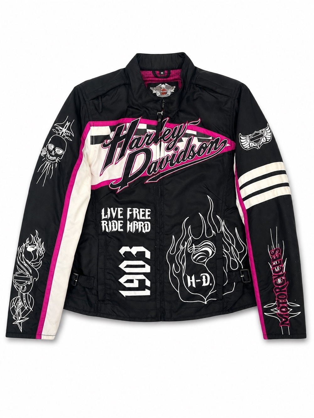 Harley-Davidson Women’s M Live Free Ride Hard Nylon Riding Jacket 97248-10VW